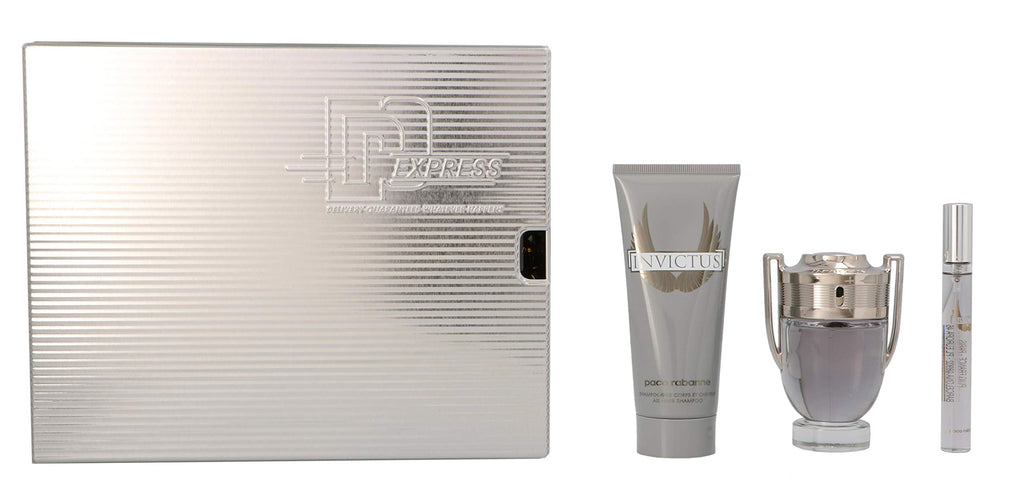 Paco Rabanne Invictus Gift Set 50ml EDT + 10ml EDT + 100ml Shower Gel