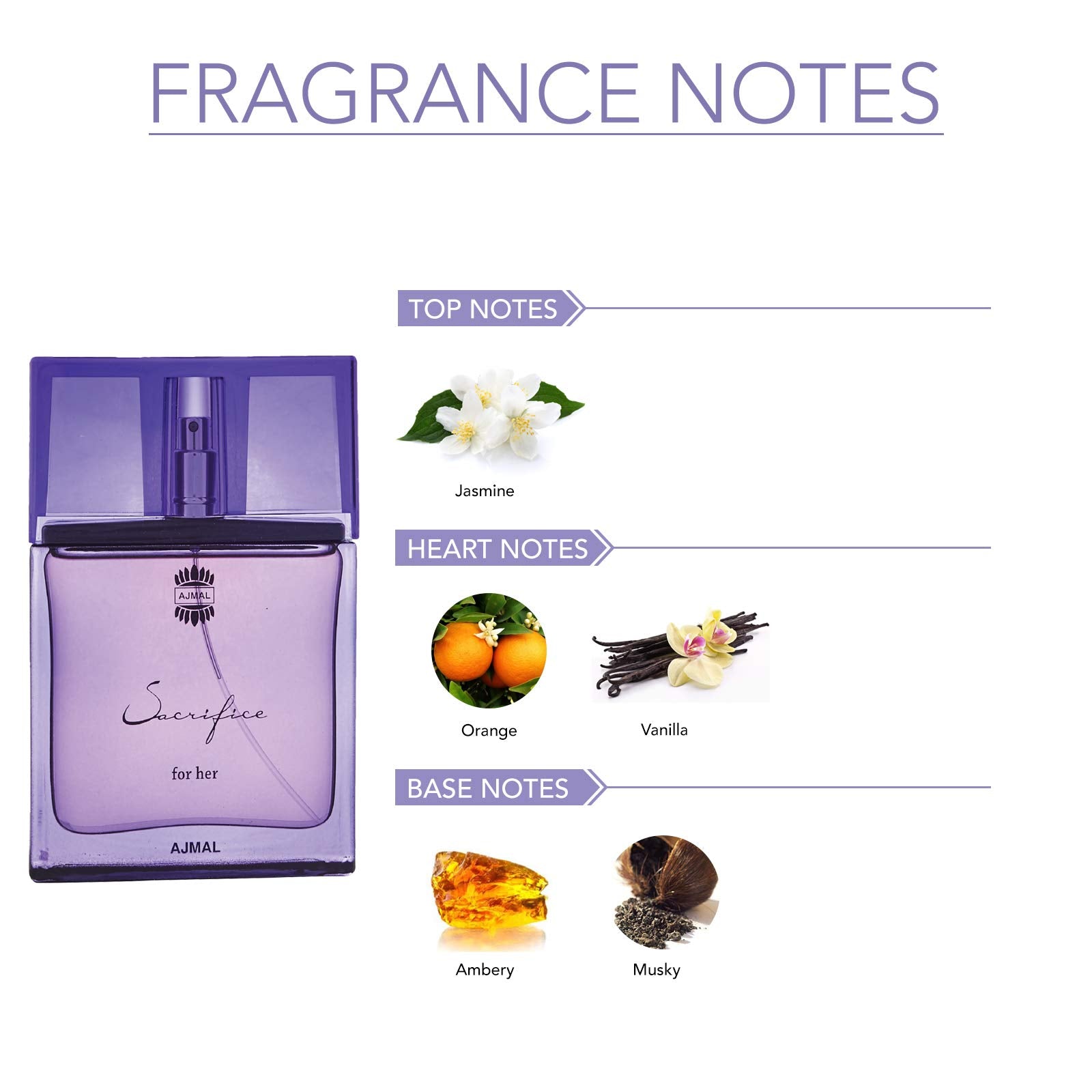 Ajmal Sacrifice For Her Eau de Parfum 50ml Spray - Fragrance at MyBeautyBoutique by Ajmal