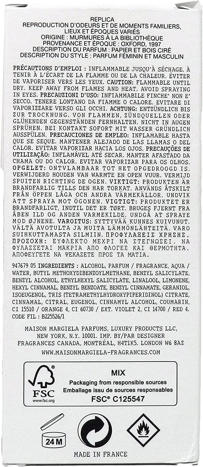 Maison Margiela Whispers In The Library Eau de Toilette 100ml Spray