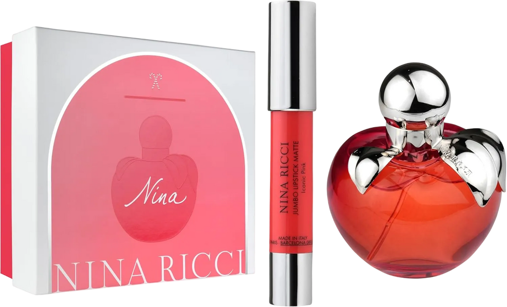Nina Ricci Nina Rouge Gift Set 50ml EDT + 2.5g Jumbo Matte Lipstick Fancy Pink