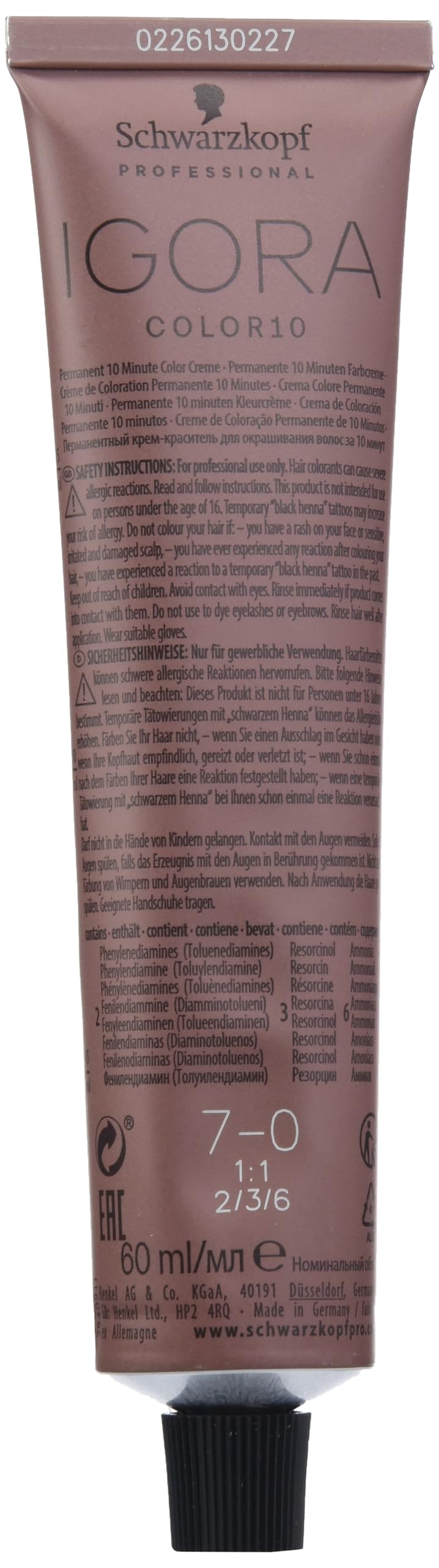 Schwarzkopf Igora Color 10 Permanent Hair Colour Cream 60ml - 7-0 Medium Blonde