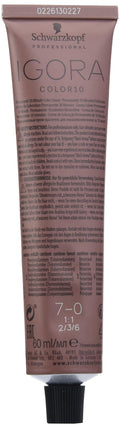 Schwarzkopf Igora Color 10 Permanent Hair Colour Cream 60ml - 7-0 Medium Blonde