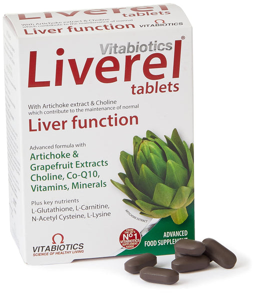 Vitabiotics Liverel Artichioke Grapefruit Extracts Choline Co-Q10 Tablets