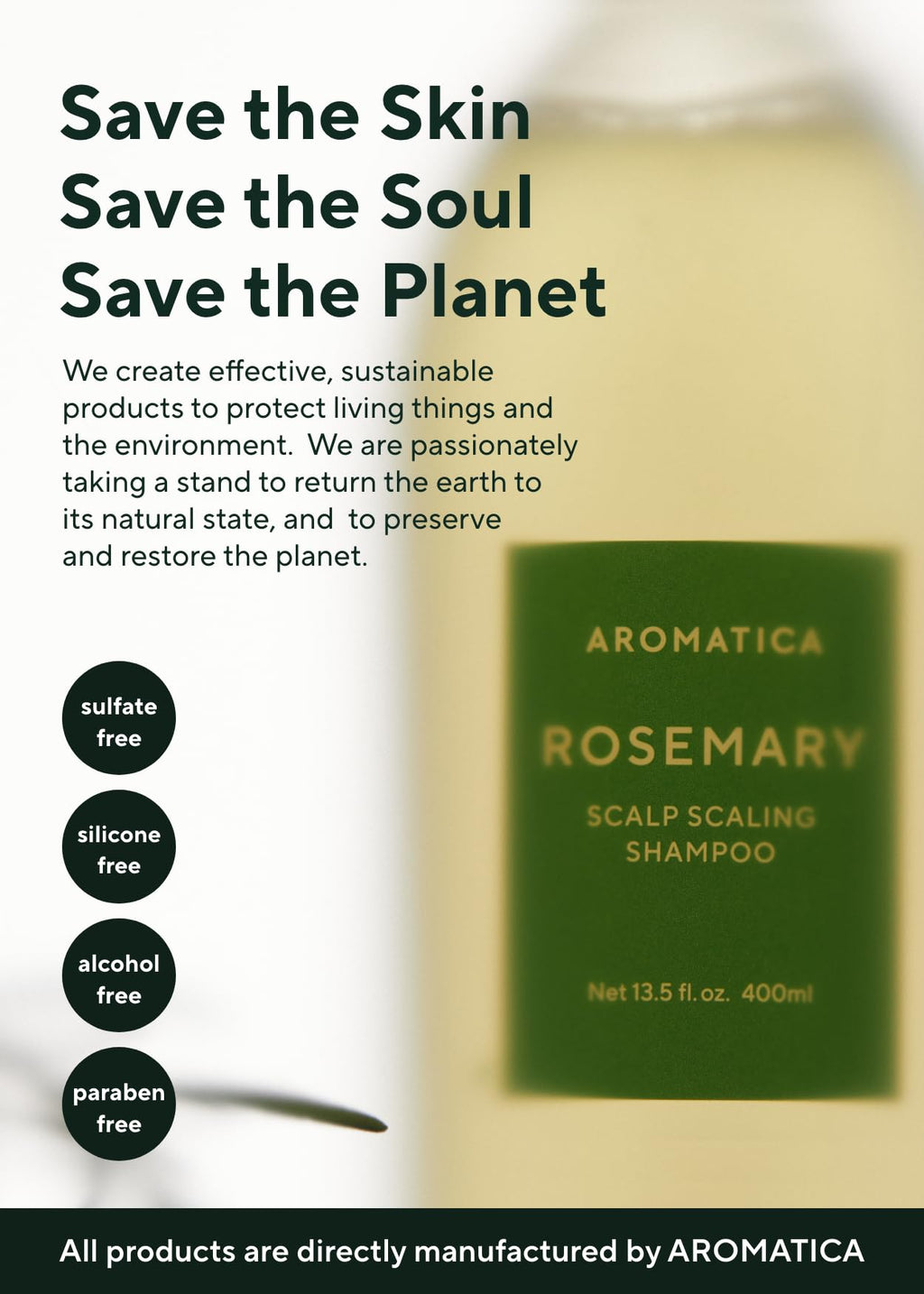 Aromatica Rosemary Scalp Scaling Shampoo 400ml