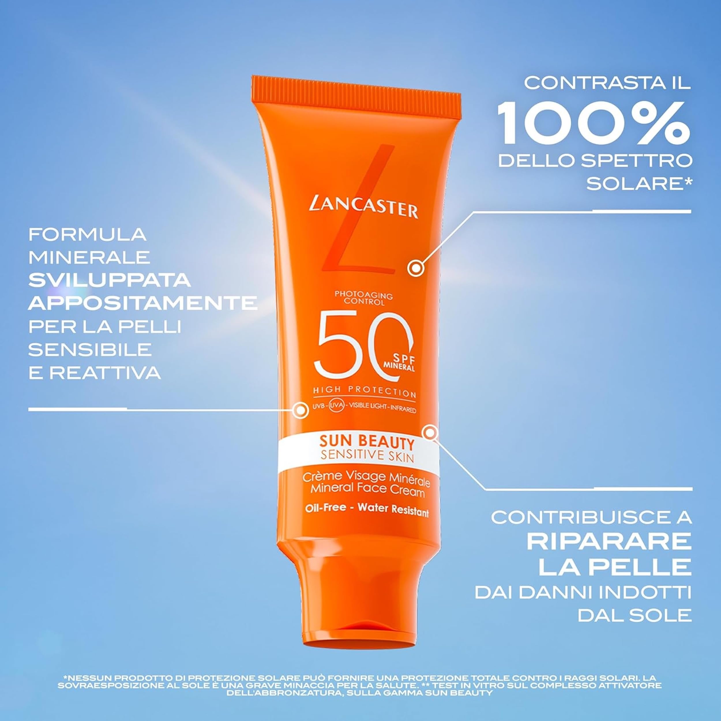 Lancaster Sun Beauty Mineral Face Cream SPF50 - 50ml Sunscreen