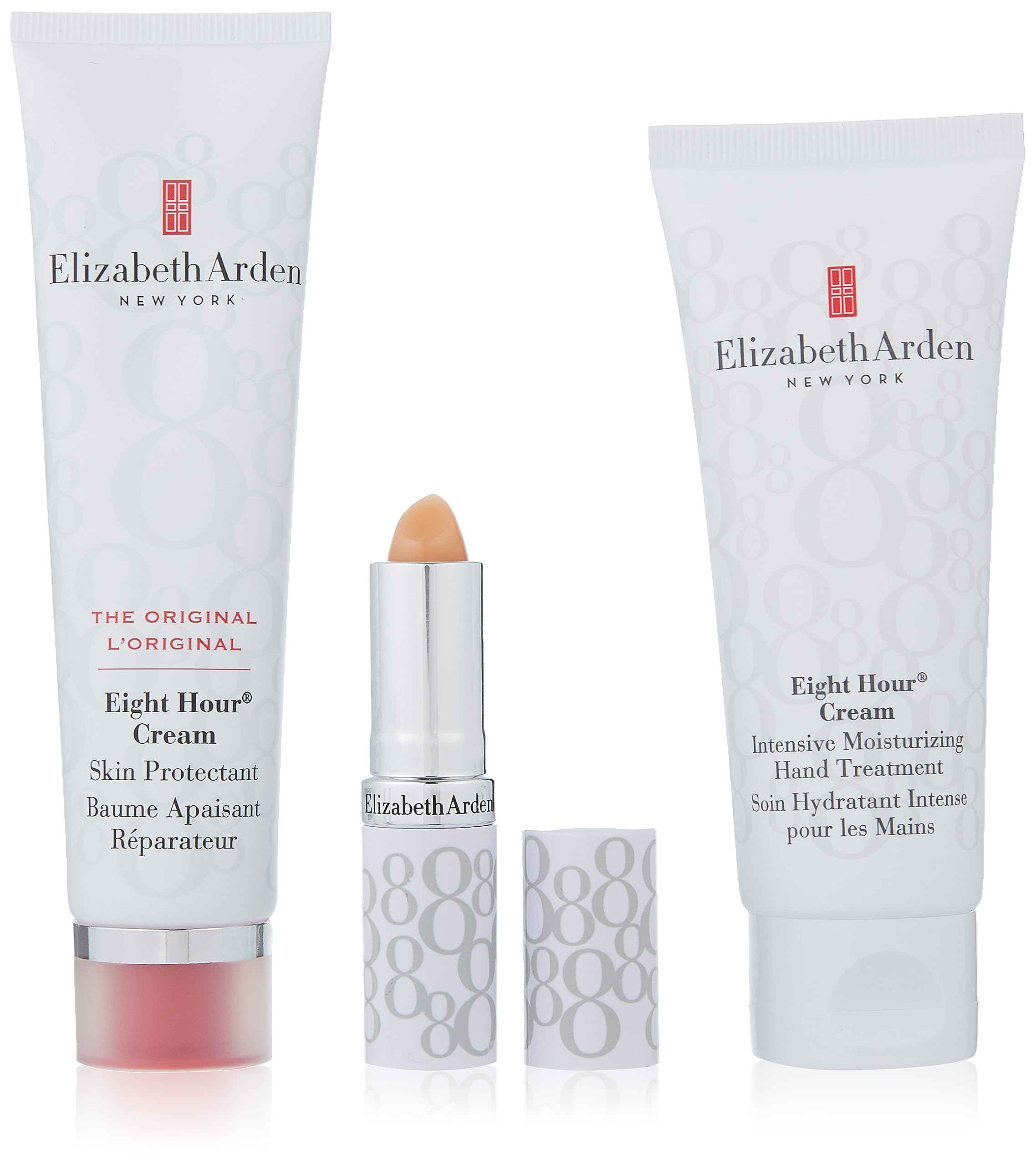 Elizabeth Arden Eight Hour Cream Gift Set 50ml Cream + 75ml Hand Treatment + 3.7g Protecting Lip Stick SPF15