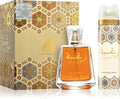 Lattafa Perfumes Raghba Gift Set 100ml EDP + 50ml Deodorant Spray - Unisex at MyBeautyBoutique by Lattafa Perfumes