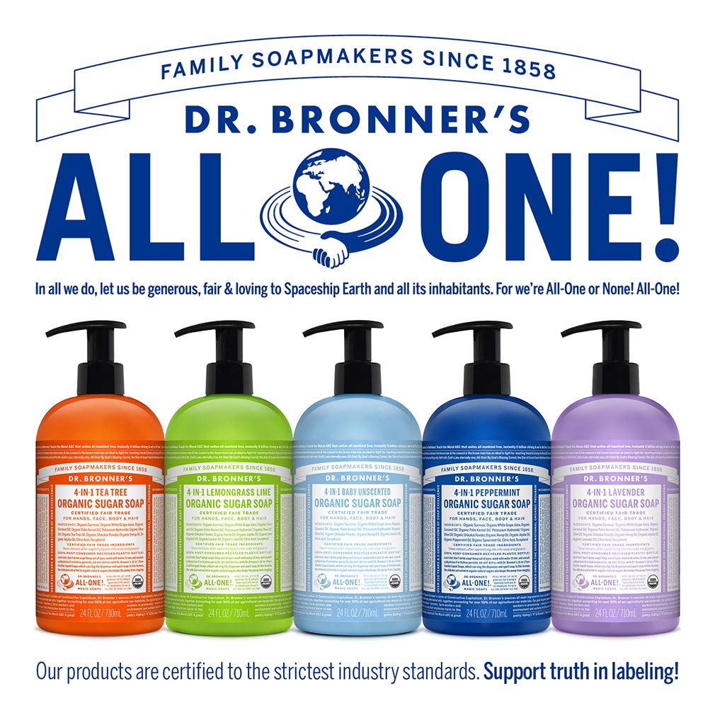 Dr. Bronner's Lemongrass-Lime Organic Sugar Soap 710ml