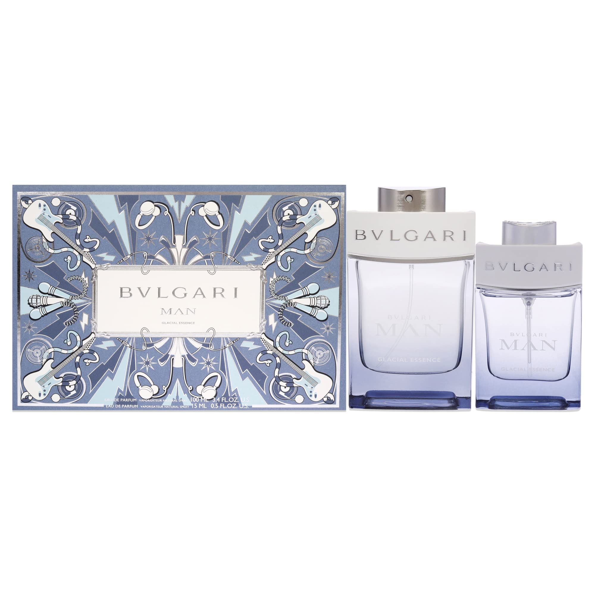 Bvlgari Man Glacial Essence Gift Set 100ml EDP + 15ml EDP