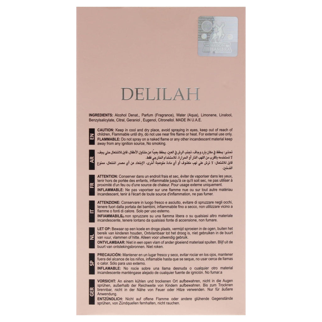 Maison Alhambra Delilah Eau de Parfum 100ml Spray