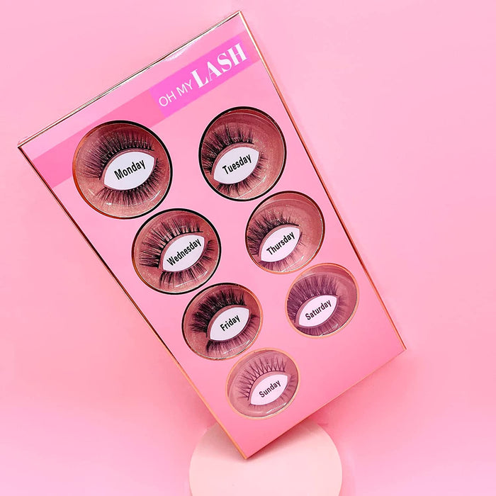 OH MY LASH Faux Mink Strip Lashes Set - Monday-Sunday