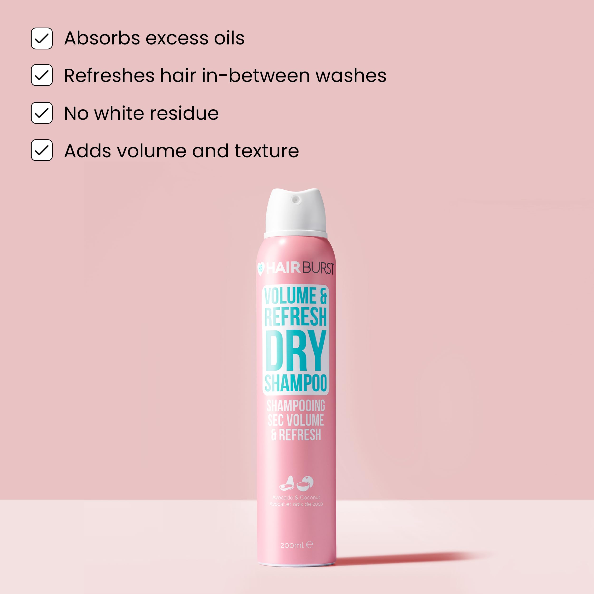 Hairburst Volume and Refresh Dry Shampoo 200ml