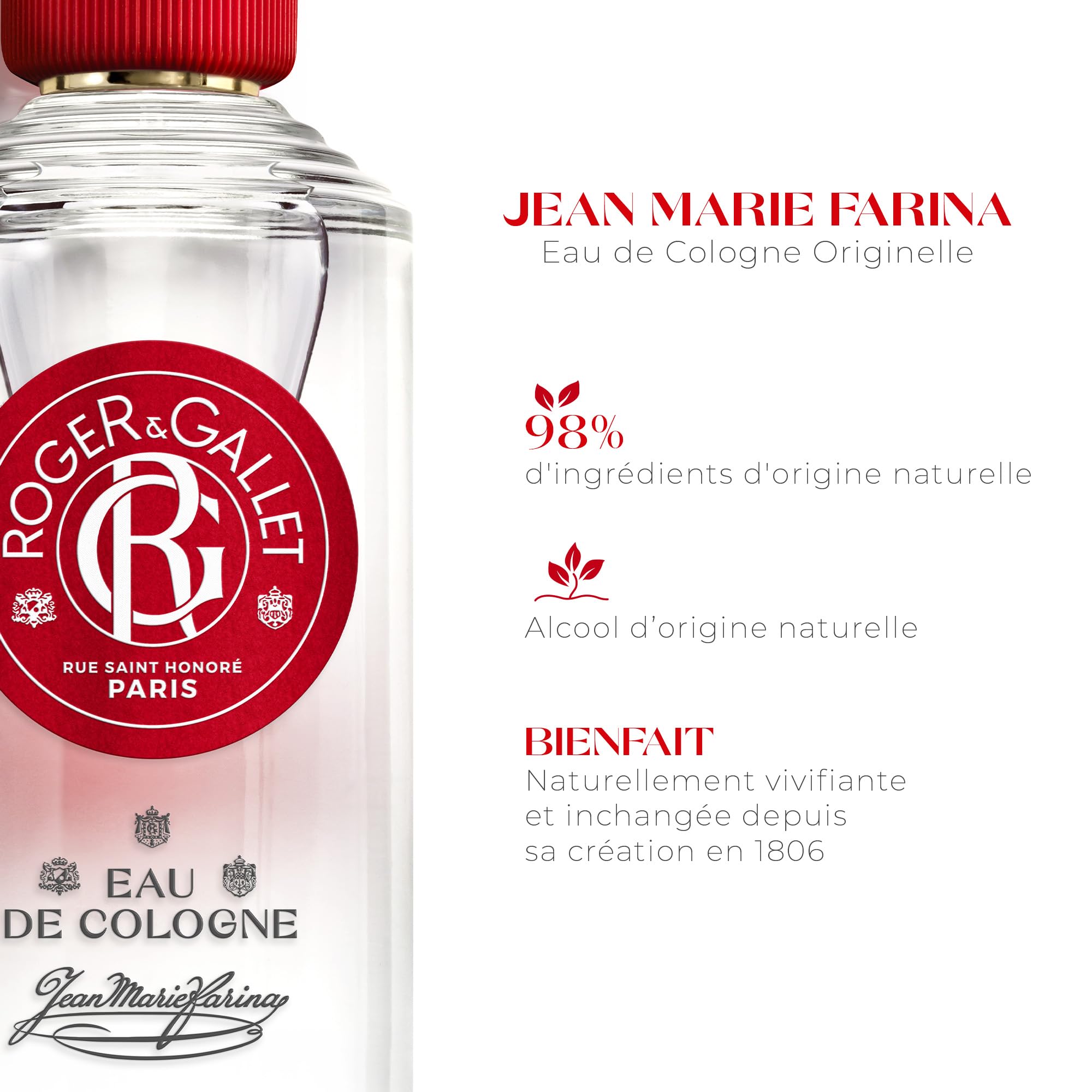 Roger  Gallet Jean-Marie Farina Eau de Cologne 100ml - Eau de Cologne at MyBeautyBoutique by Roger Gallet