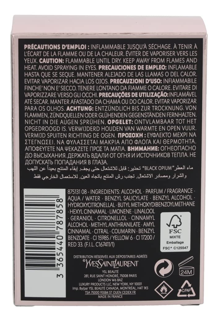 Yves Saint Laurent Black Opium Eau de Parfum 30ml Spray