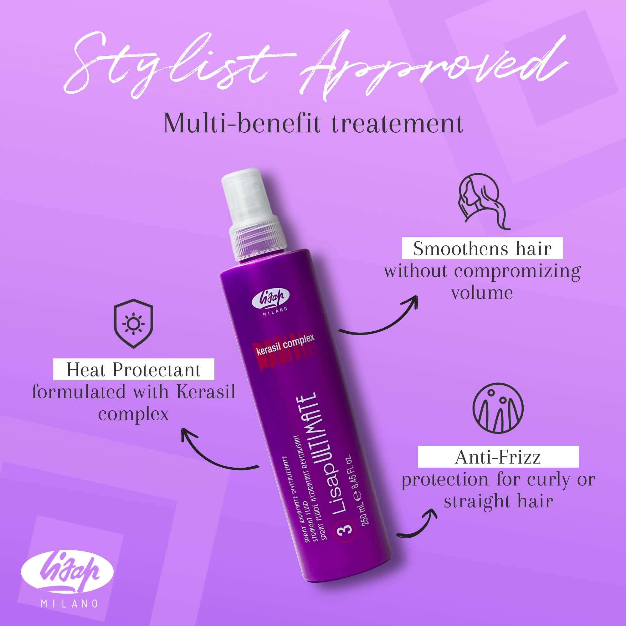 Lisap Milano Lisap Ultimate Keratin Complex Straight Fluid - 250ml - Spray