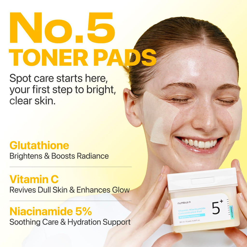 Numbuzin No.5 Vitamin-Niacinamide Concentrated Pads - 70 Pads