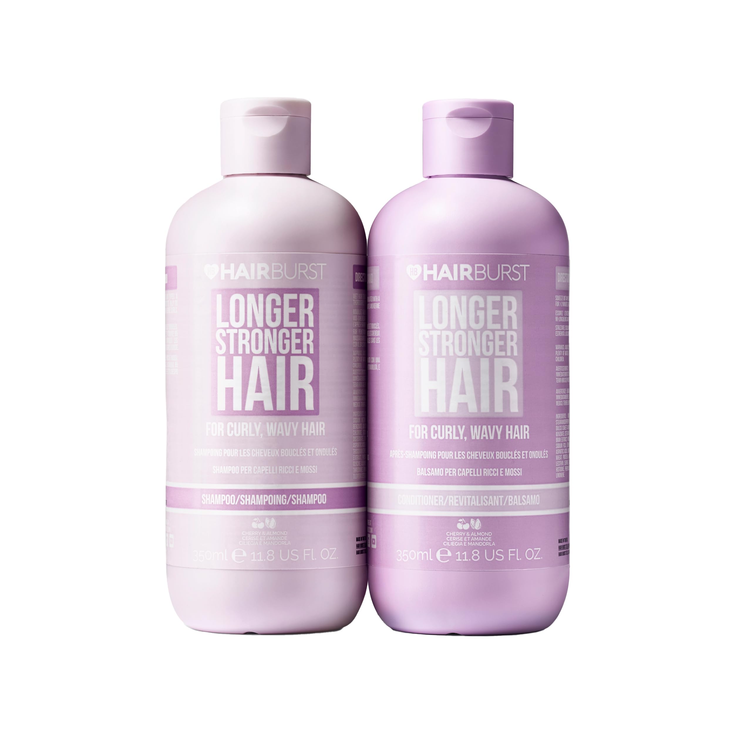 Hairburst Curly and Wavy Hair Bundle - Shampoo 350ml + Conditioner 350ml
