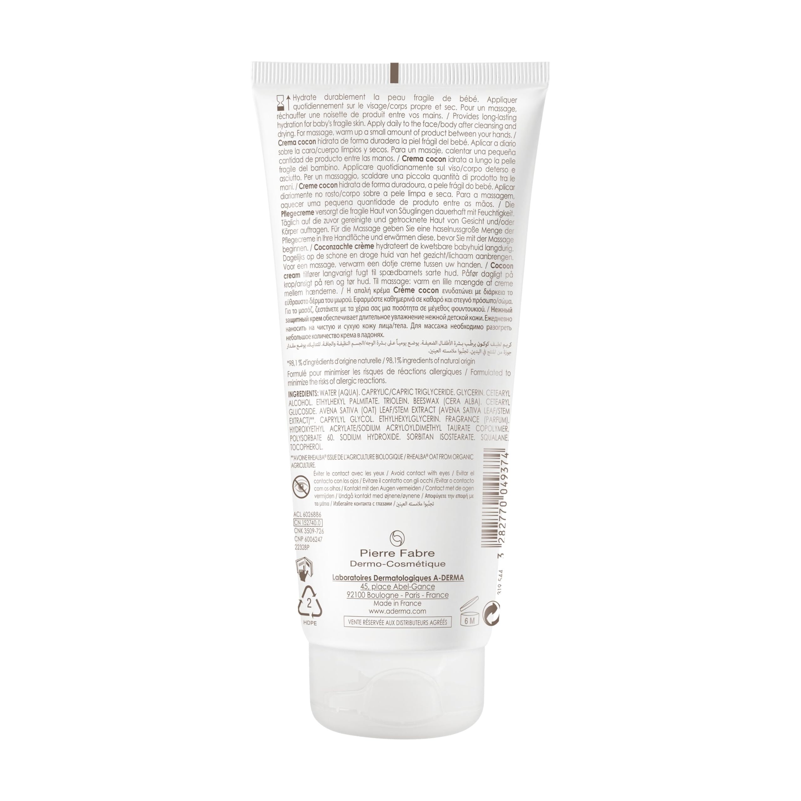 A-Derma Baby Primalba 24H Hydration Cocon Cream 200ml