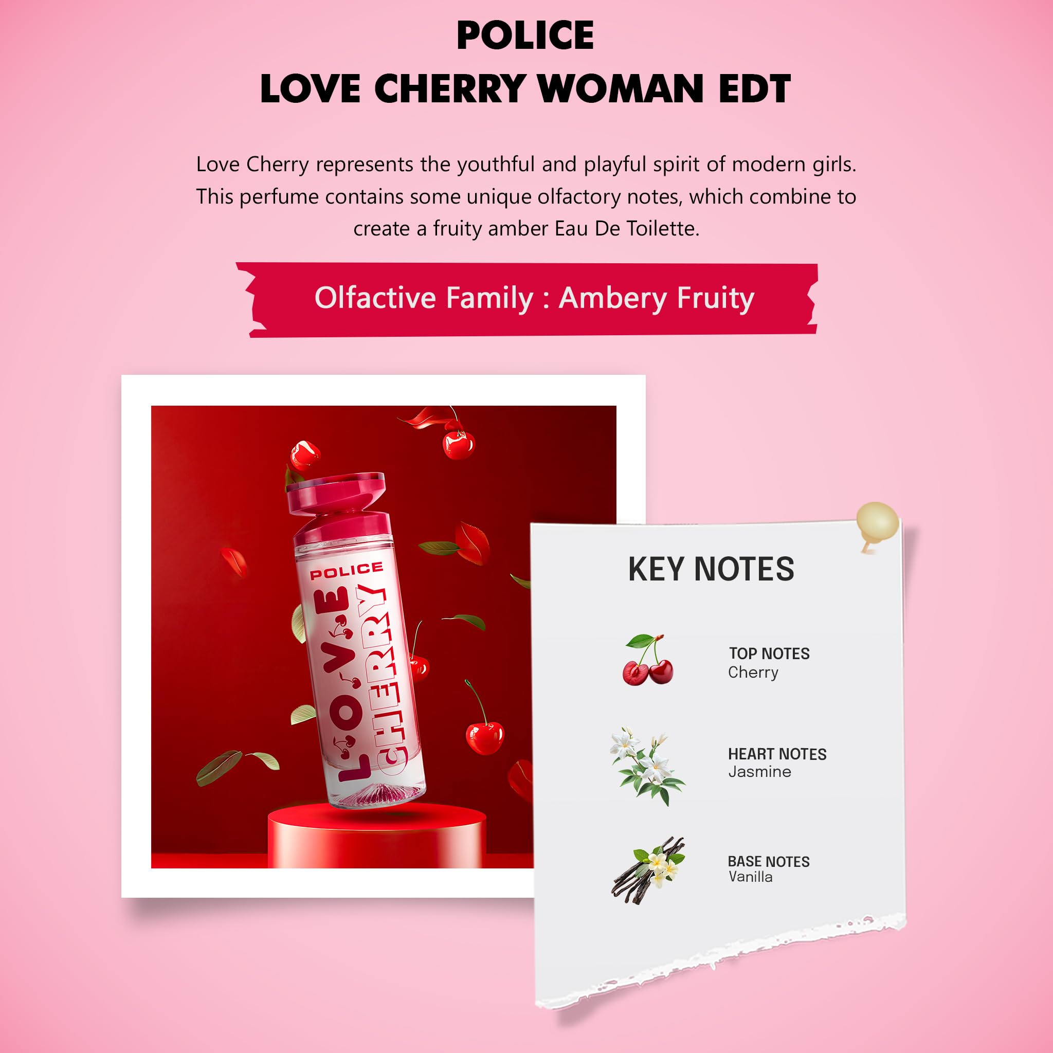 Police Contemporary Love Cherry Eau de Toilette 100ml Spray