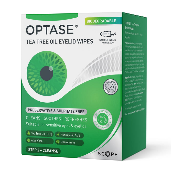 Optase Tea Tree Oil Eye Lid Wipes