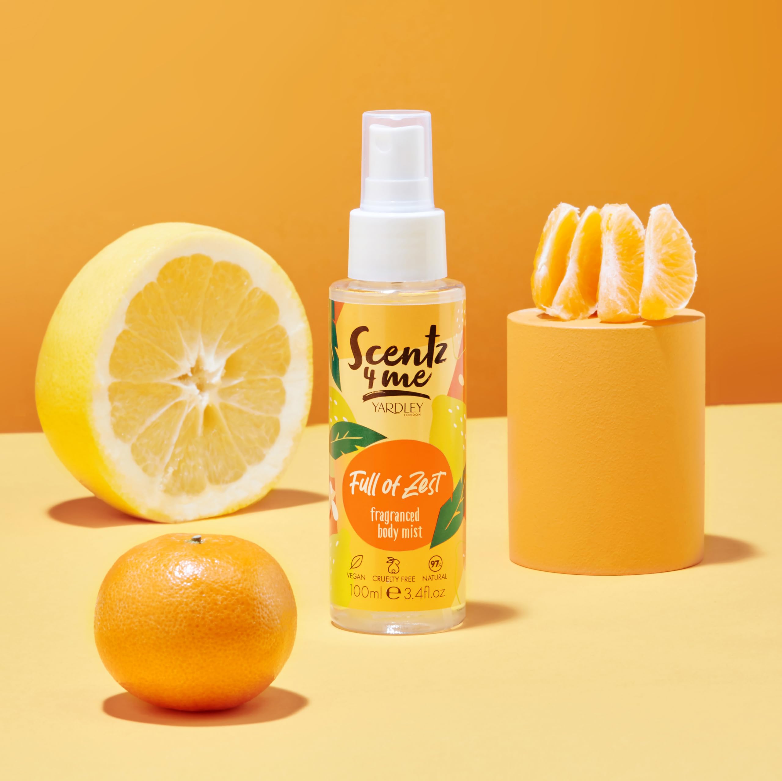 Yardley Scentz 4 Me Fragranced Body Mist 100ml Spray - Full Of Zest