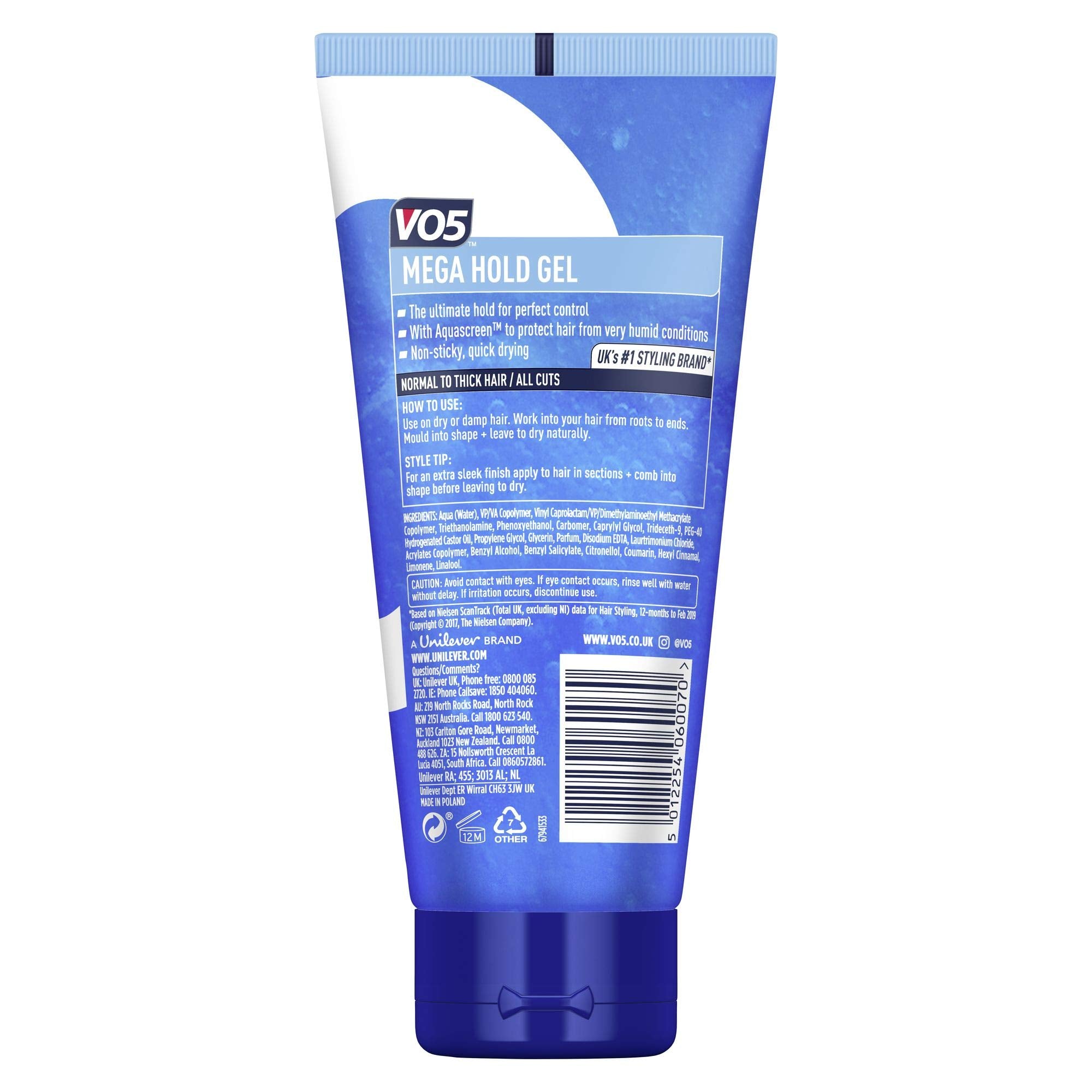 VO5 Natural Shine Mega Hold Gel 200ml - Extra Hold