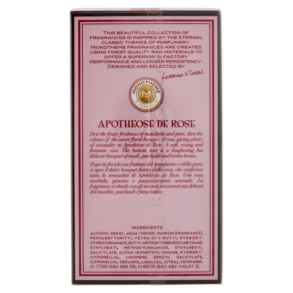 Monotheme Apotheose de Rose Eau de Toilette 100ml Spray