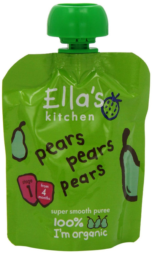 Ella's Kitchen Organic Pears First Tastes Baby Pouch 4+ Months 7 Pack