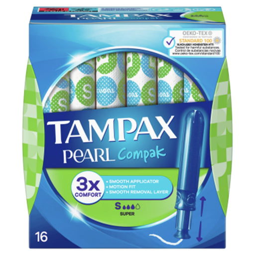 Tampax Pearl Compak Super Tampons With Applicator