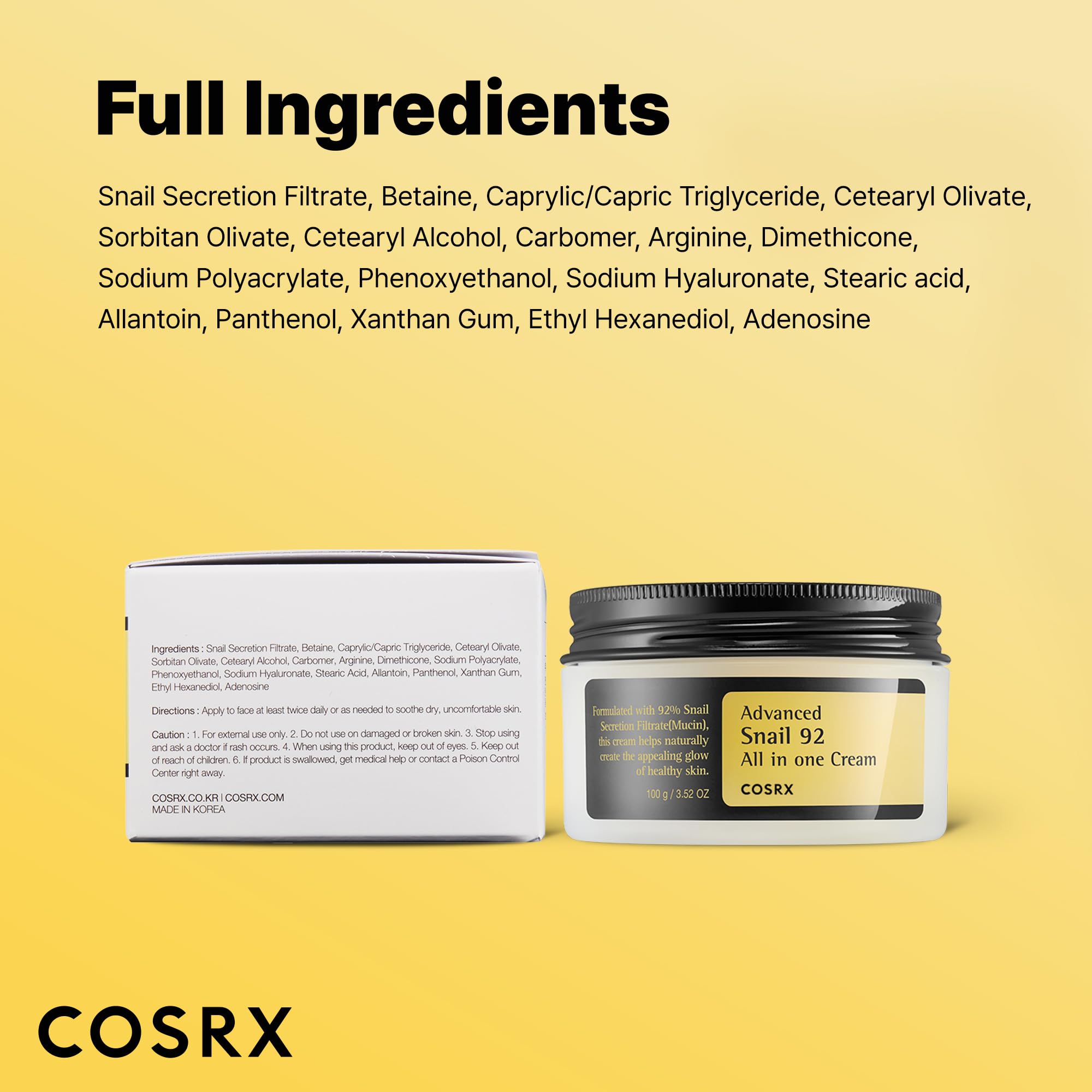 Cosrx Advanced Snail 92 All in One Cream 100g