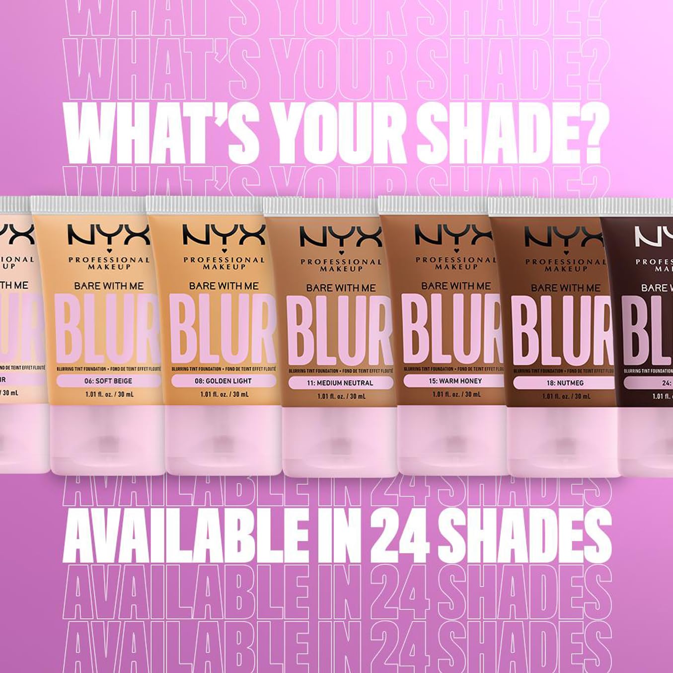 NYX Bare With Me Blur 17 Truffle Foundation 30ml