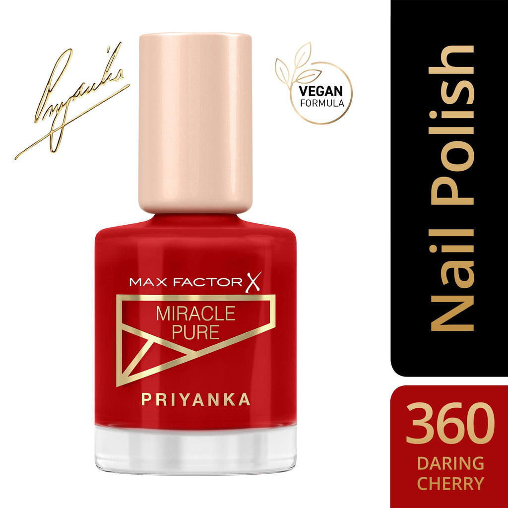 Max Factor Priyanka Miracle Pure Nail Polish 12ml - 360 Daring Cherry