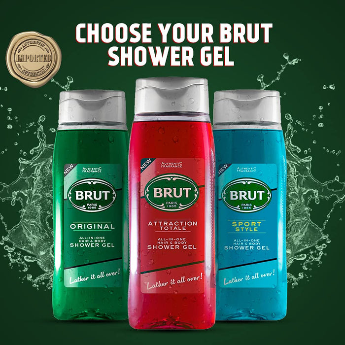 Brut Attraction Totale Shower Gel 500ml