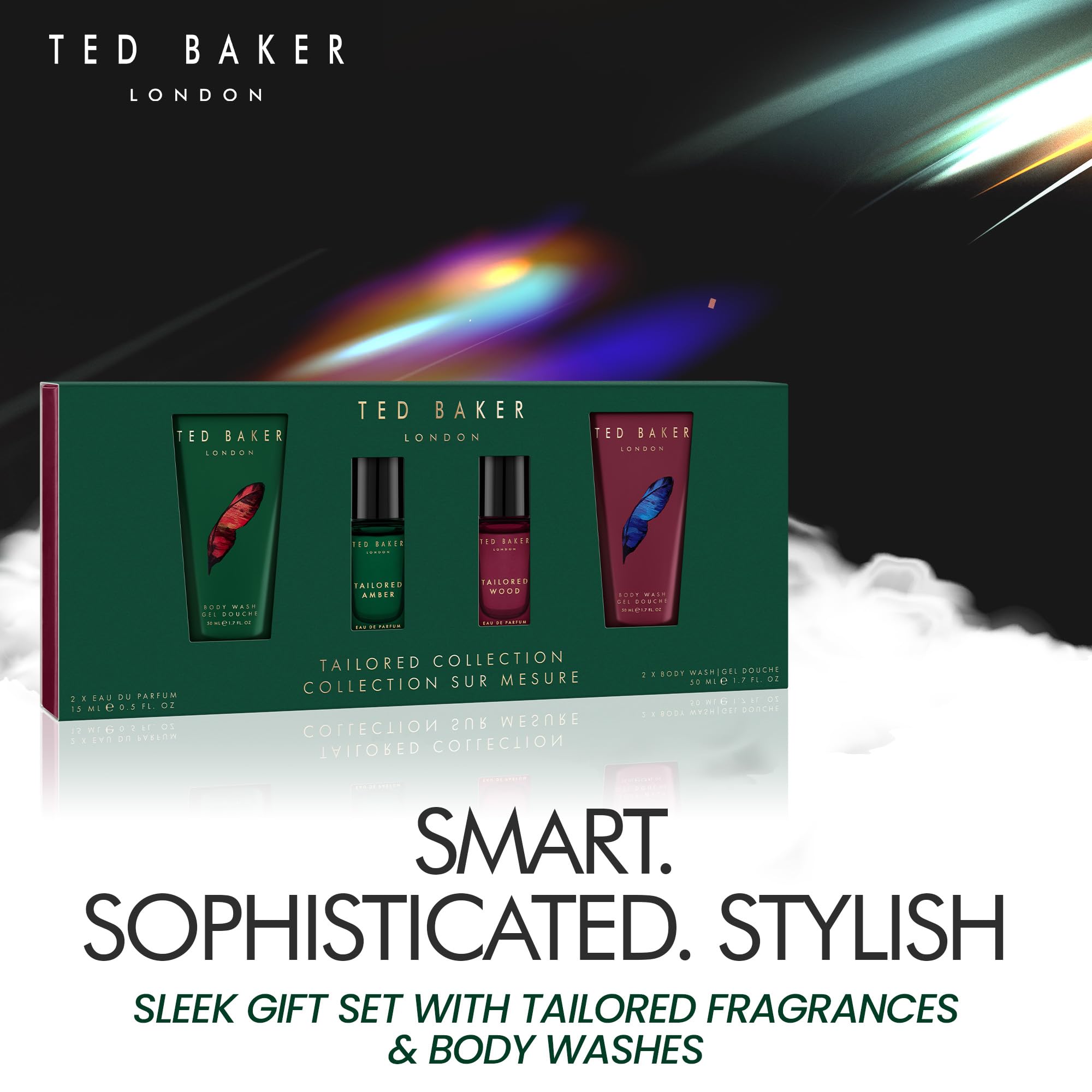Ted Baker Tailored Collection Gift Set 2x 15ml EDP + 2x 50ml Body Wash