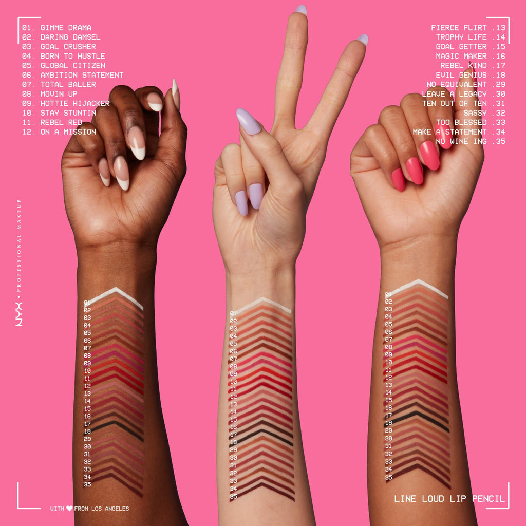 NYX Line Loud Lip Pencil 1.2g - 13 Fierce Flirt