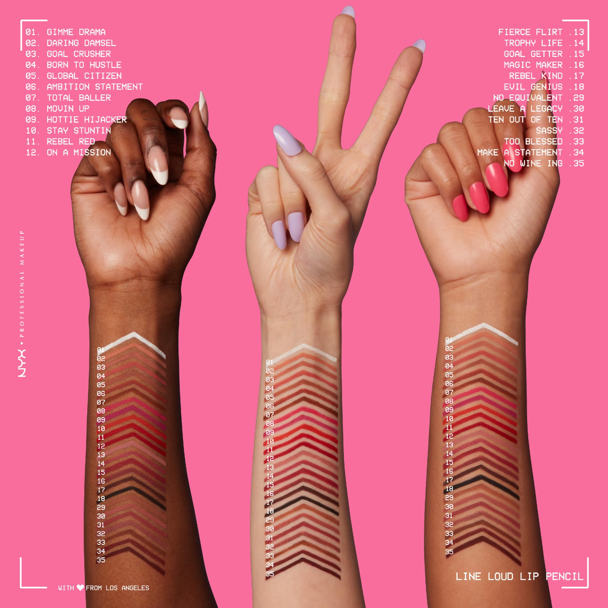 NYX Line Loud Lip Pencil 1.2g - 13 Fierce Flirt