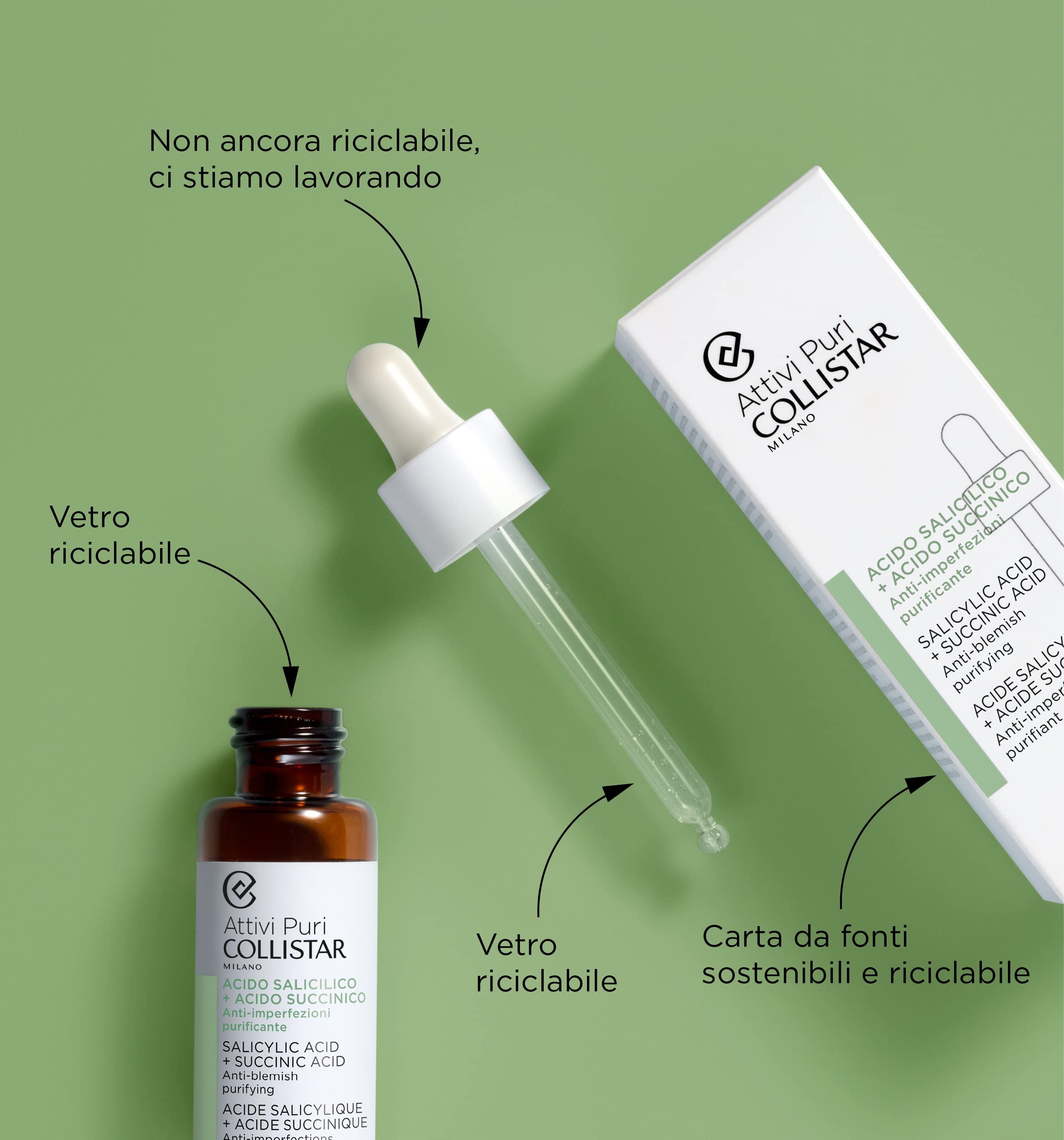 Collistar Attivi Puri Salicylic Acid + Succinic Acid Drops 30ml