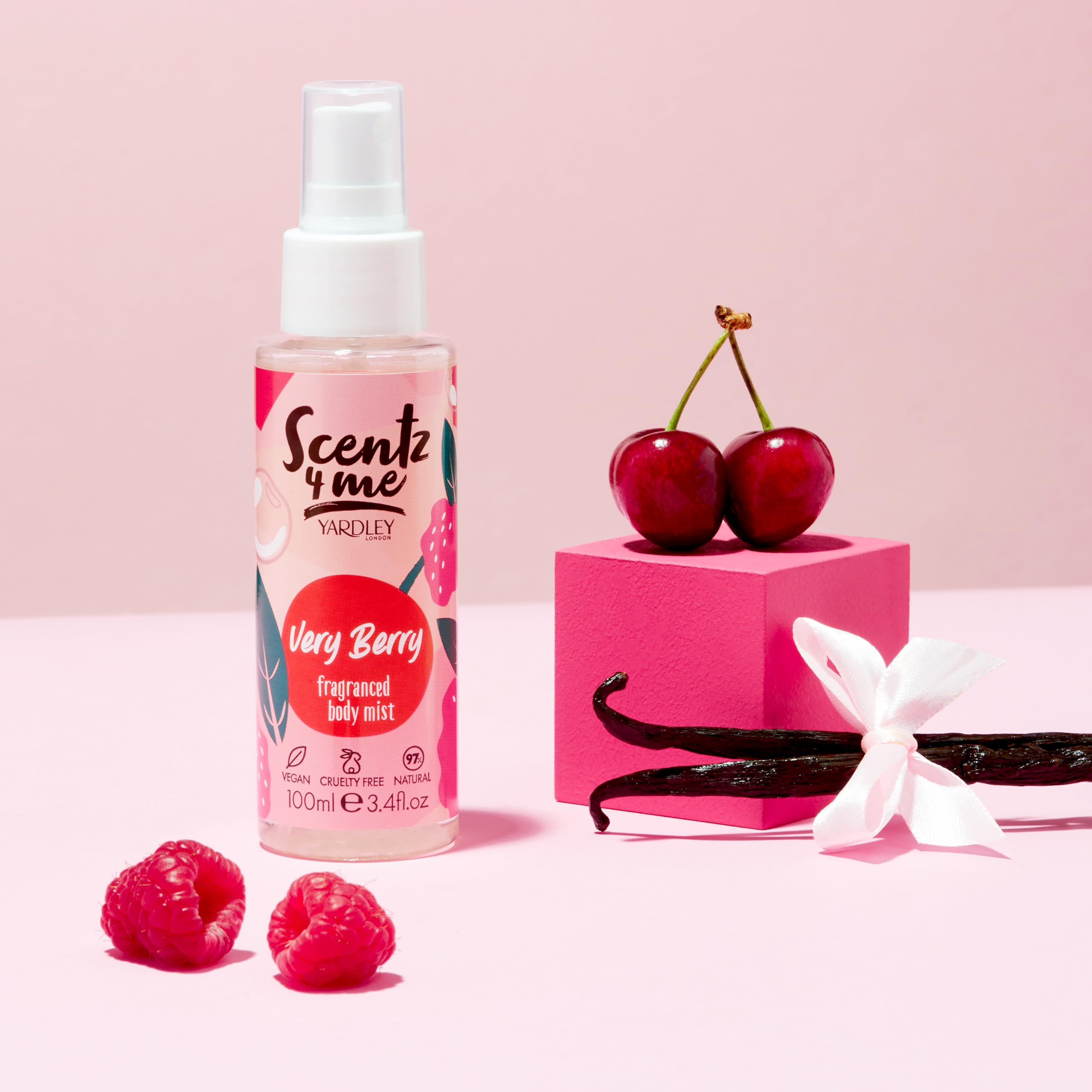 Yardley Scentz 4 Me Fragranced Body Mist 100ml Spray - Very Berry