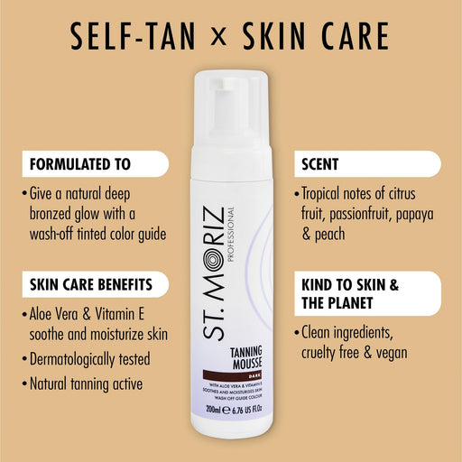 St Moriz Instant Self Tanning Mousse Dark 