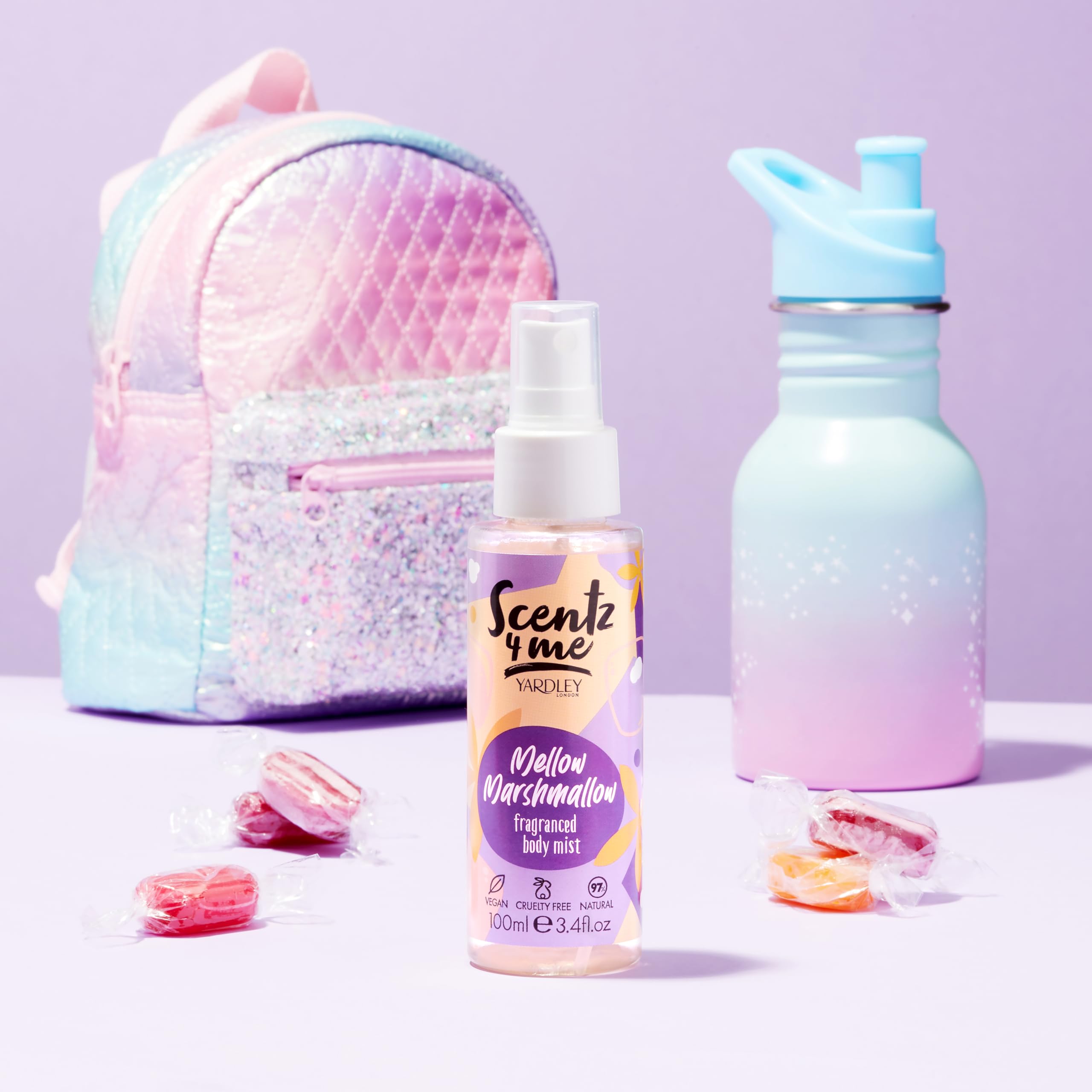 Yardley Scentz 4 Me Fragranced Body Mist 100ml Spray - Mellow Marshmallow