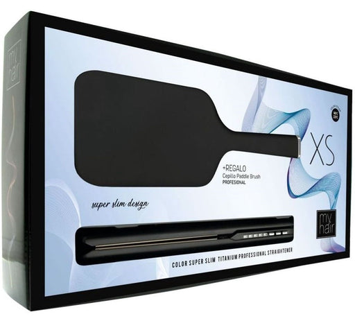 AGV Hair MyHair Set XS Straightener Matte Black + Black Paddle Brush