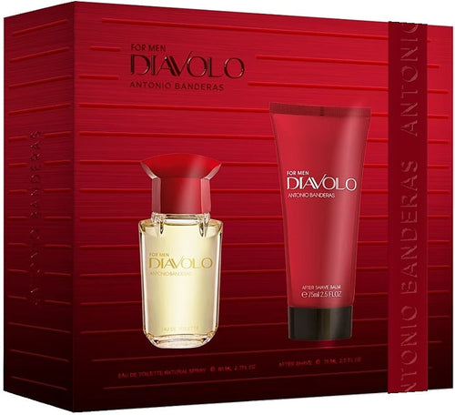 Antonio Banderas Diavolo 2 Piece Gift Set: Eau de Toilette 50ml - Aftershave Balm 75ml - Gift Set at MyBeautyBoutique by Antonio Banderas