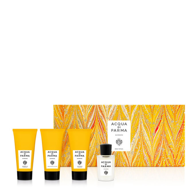 Acqua di Parma Barbiere The Daily Ritual Gift Set 20ml Colonia EDC + 40ml Face Wash + 40ml Shaving Cream + 40ml Face Cream - For Him at MyBeautyBoutique by Acqua di Parma