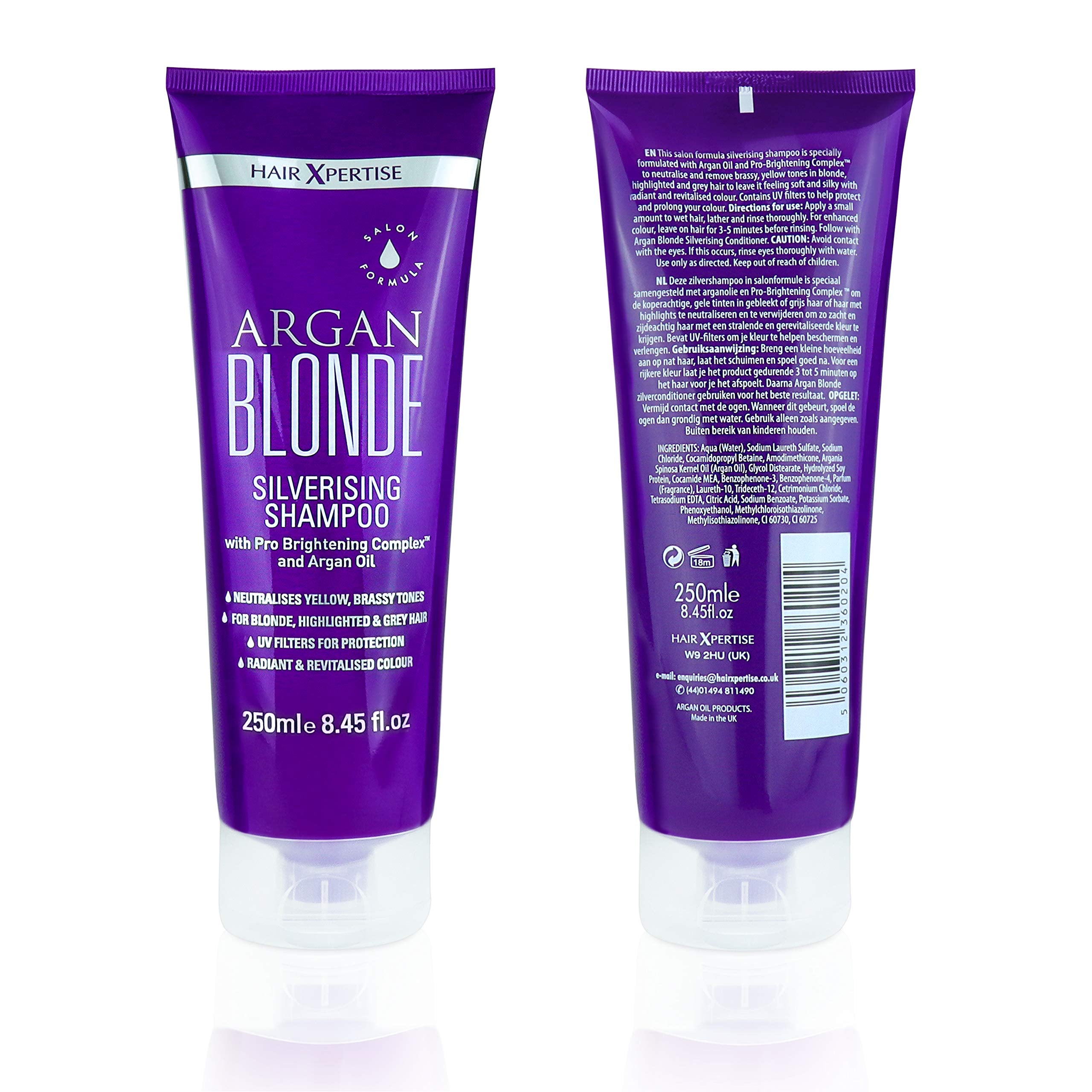 Hair Xpertise Argan Blonde Silverising Shampoo 250ml