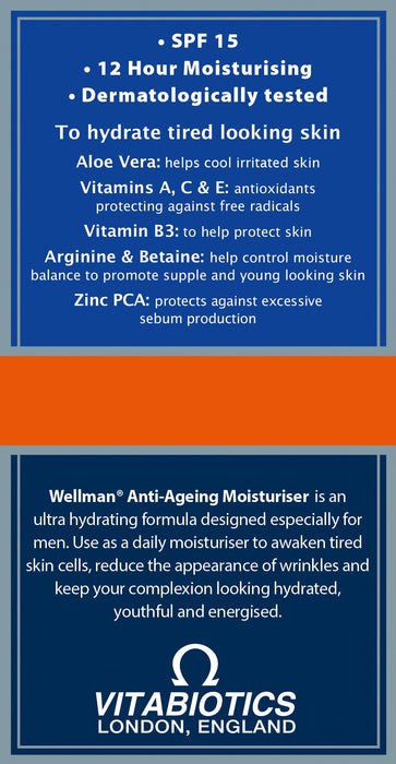 Vitabiotics Wellman Anti-Ageing Moisturiser SPF15