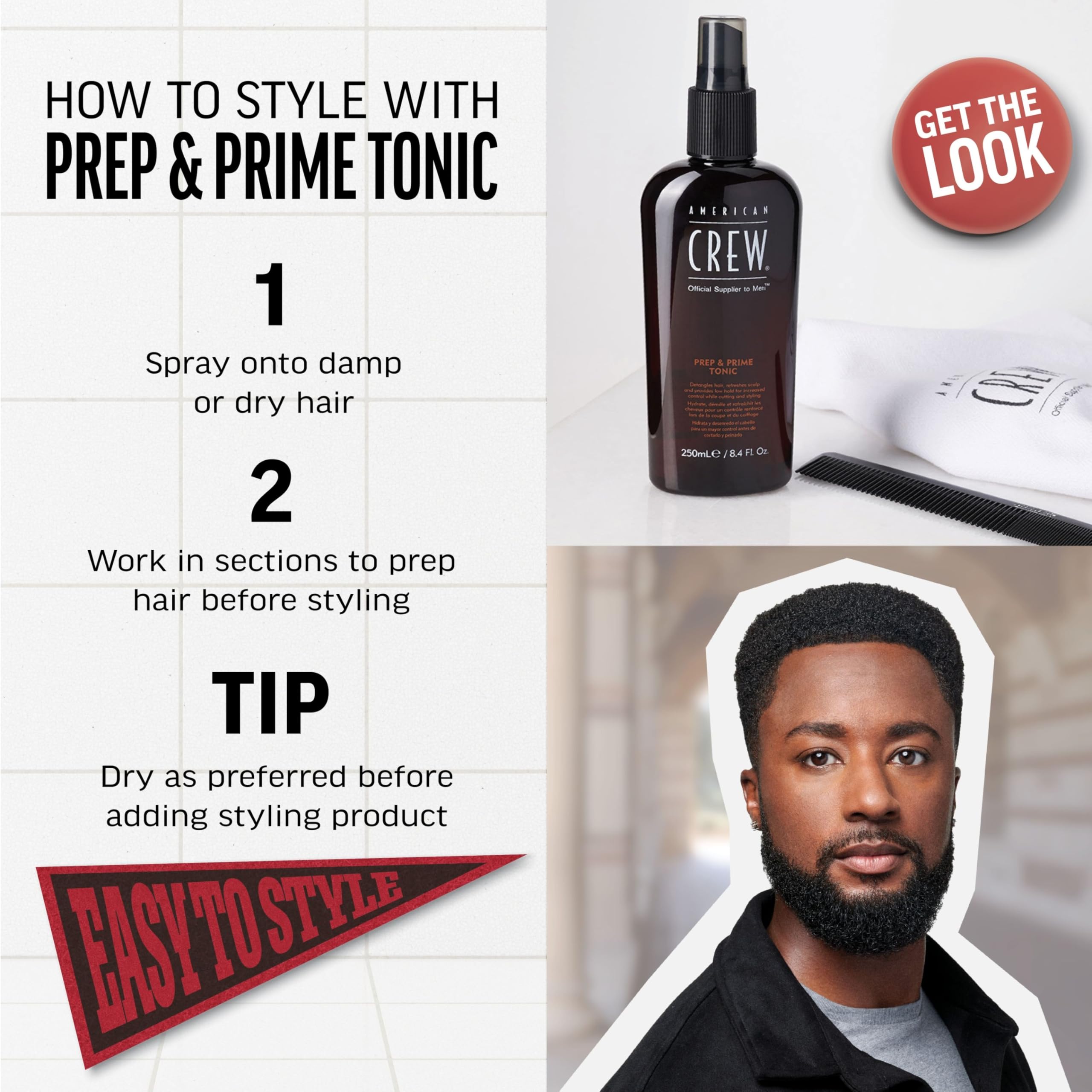 American Crew Prep & Prime Hair Tonic 250ml