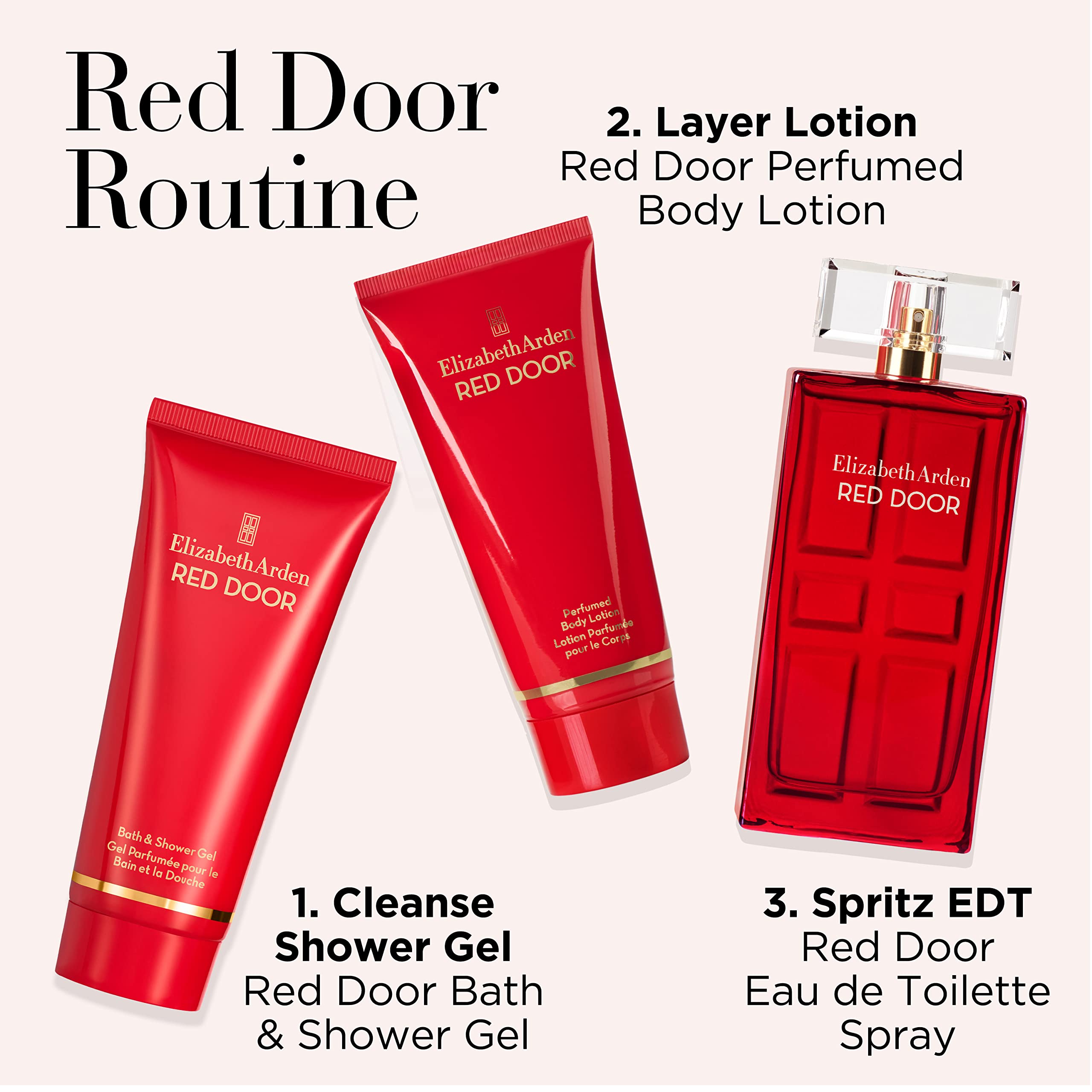Elizabeth Arden Red Door 100ml EDT + 100ml Body Lotion + 100ml Shower Gel - Personal Fragrance at MyBeautyBoutique by Elizabeth Arden