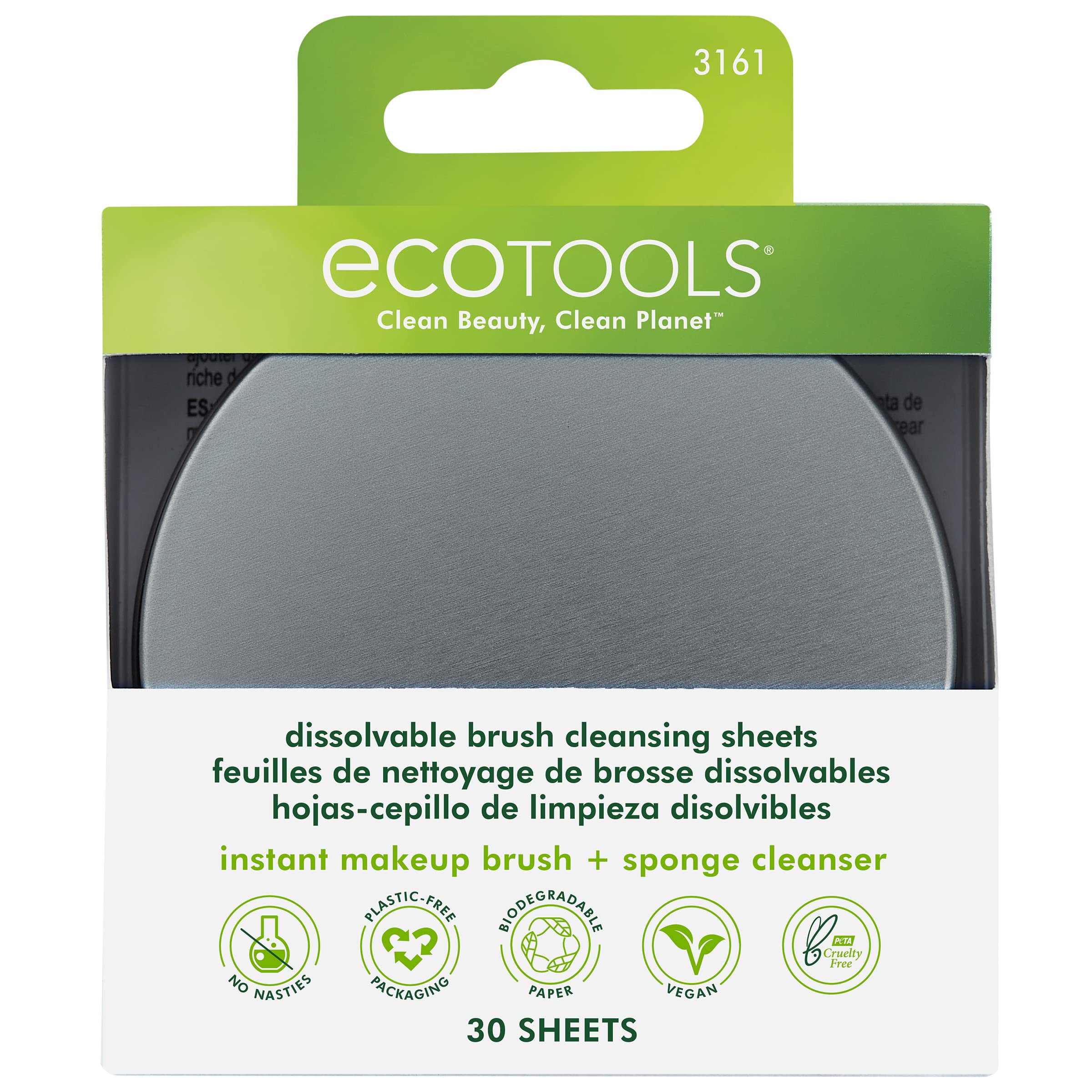 EcoTools Dissolvable Brush Cleaning Sheets 30 Sheets