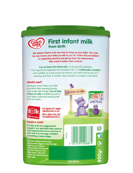 Cow & Gate First Infant Milk 1 from Birth - 6 Months