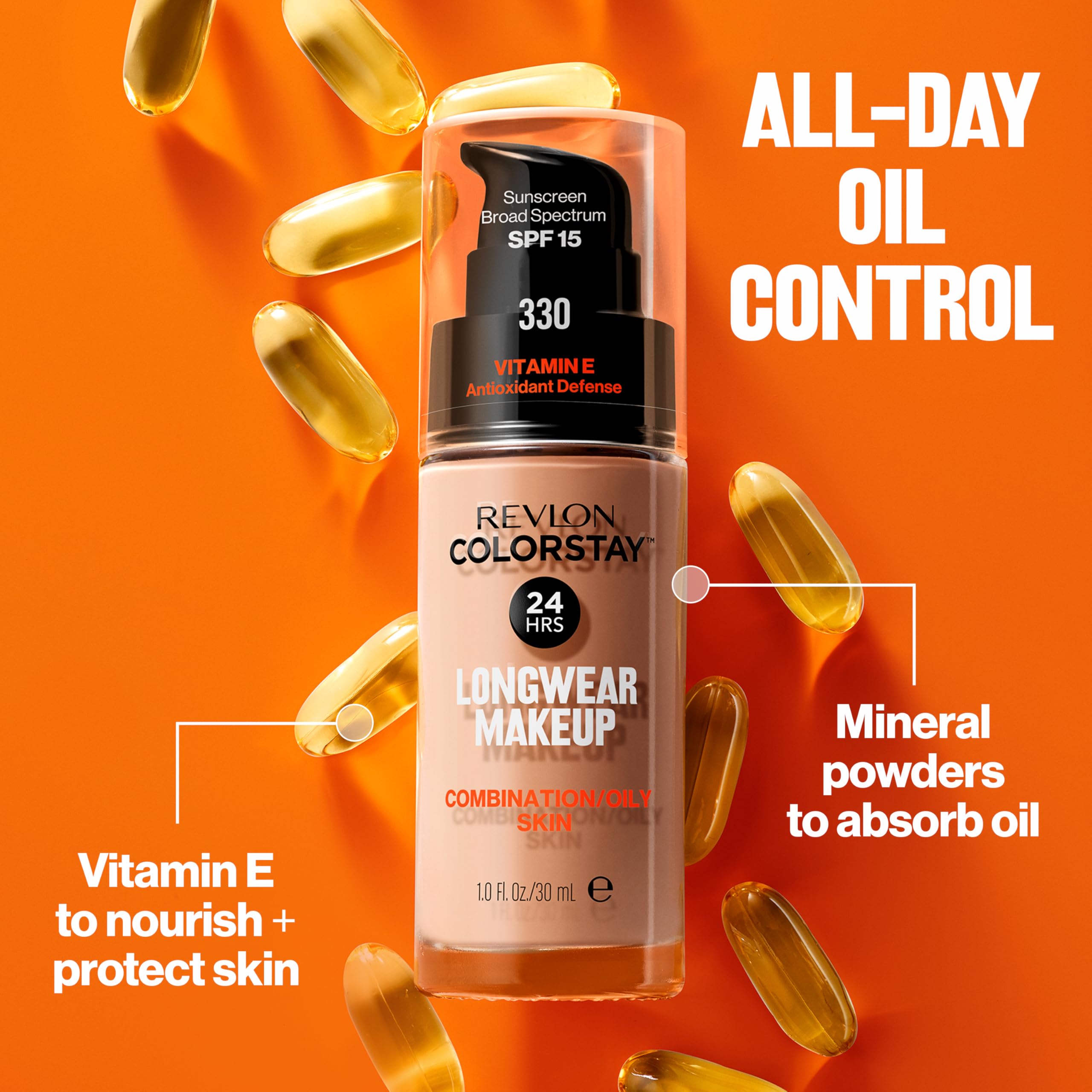 Revlon Colorstay 24Hrs 370 Natural Tan Liquid Foundation 30ml